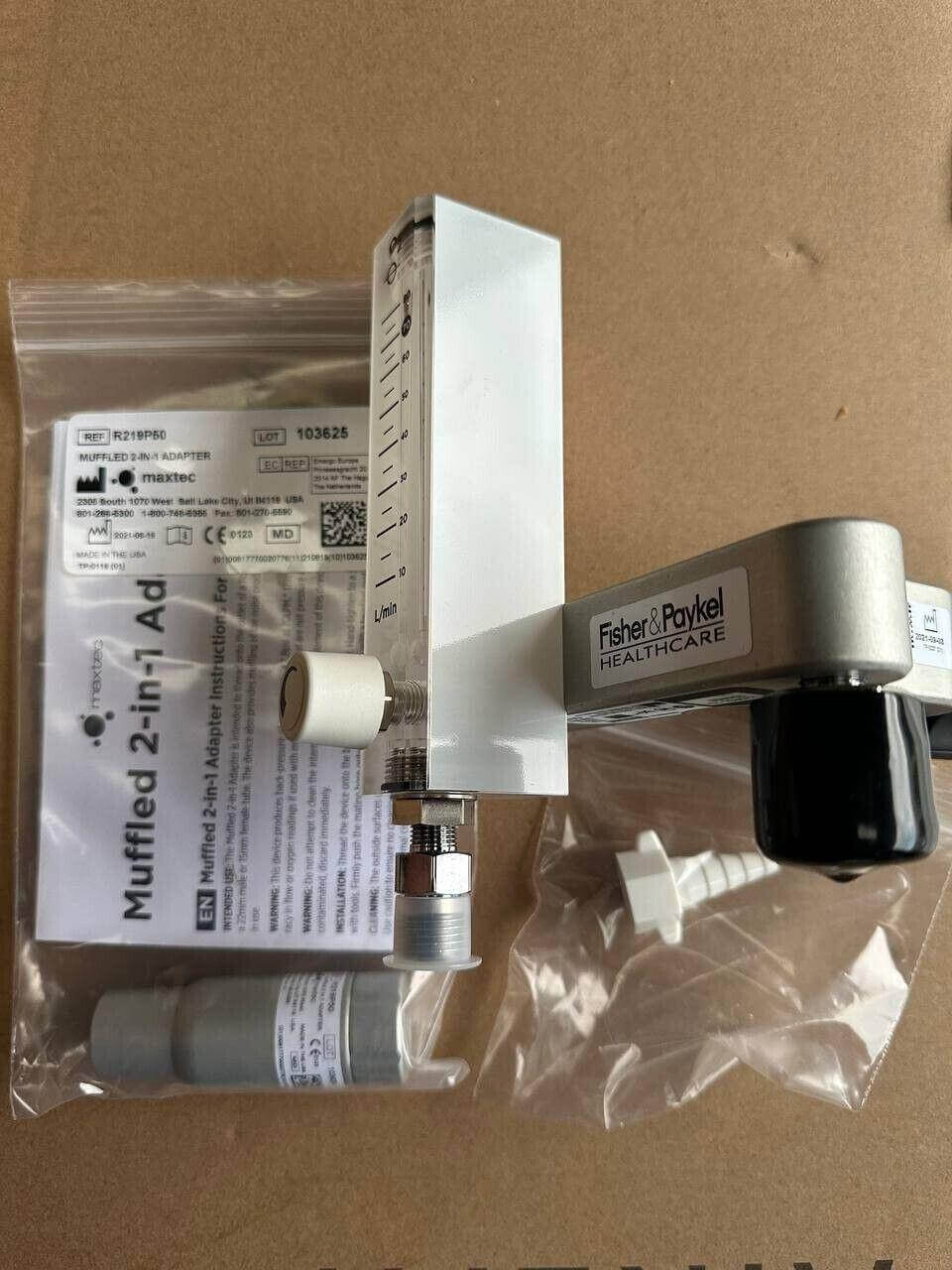 Maxtec FLOW METER MANIFOLD with 0-80 FLOW 60 PSI AU MUFFLED ADAPTER R2 ...