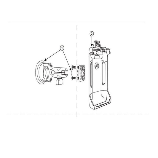 Motorola LEX L11 Vehicle Cradle + Suction Base PMLN7912A , HW001865A01 MADE USA - Australian Empire Shop