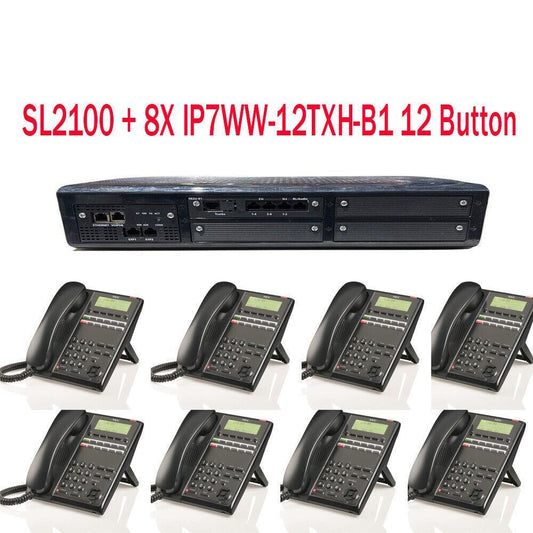 NEC SL2100 SYSTEM + 8X Phones IP7WW-12TXH-B1 12 Button Digital 6m Warranty - Australian Empire Shop