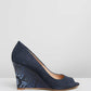 NINA ARMANDO Rachel Navy Suede Genuine Evening Formal Shoes AU 6 EU 37 - Australian Empire Shop