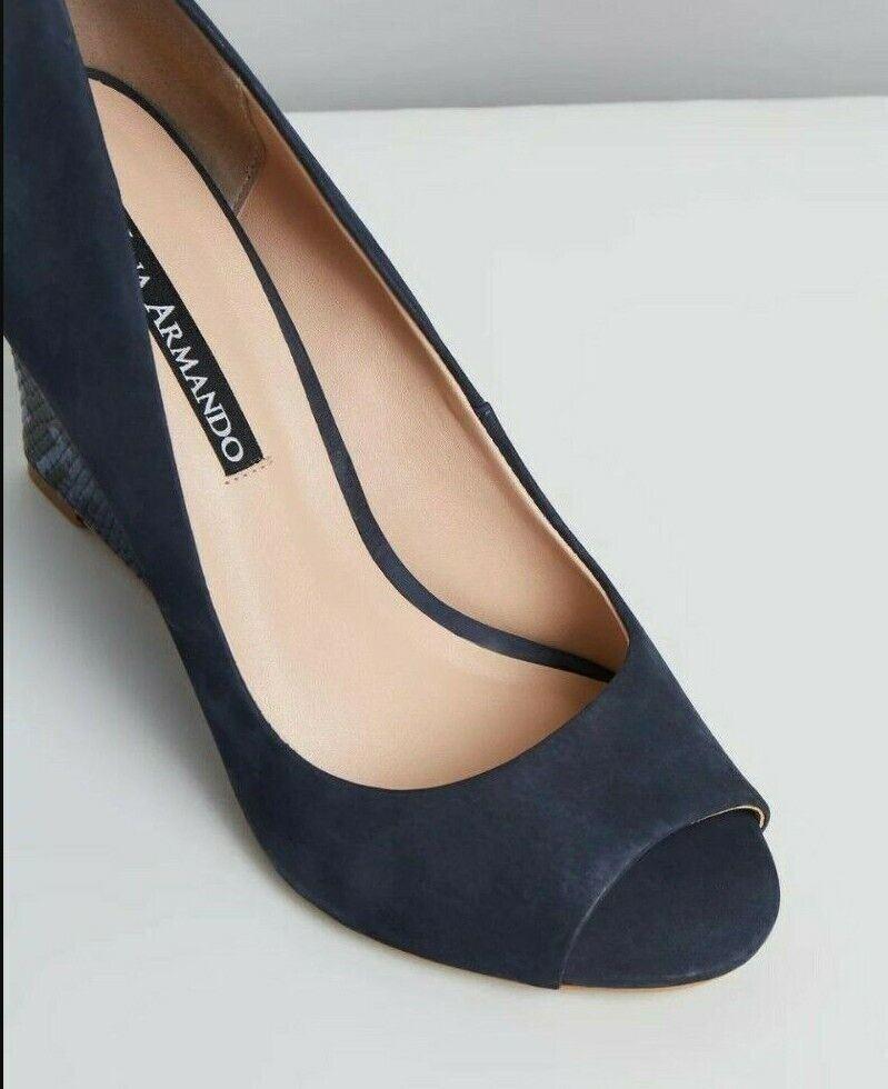 NINA ARMANDO Rachel Navy Suede Genuine Evening Formal Shoes AU 6 EU 37 - Australian Empire Shop