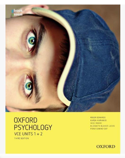 Oxford Psychology VCE Units 1 & 2 - Third Edition - NEVER USED - Australian Empire Shop