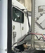 Tracker bar kit with 43-inch bar and 20-inch spring installed on a white truck cab
