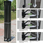 Portable TANT Gazebo 3m x 3m Heavy Duty Steel Frame Side Wall Waterproof Camping - Australian Empire Shop