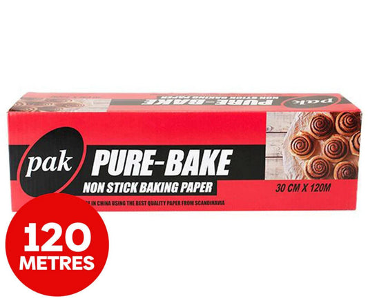 Pure Bake Premium Non-Stick Baking Paper Roll 30CM X 120M Up to 230c - Australian Empire Shop