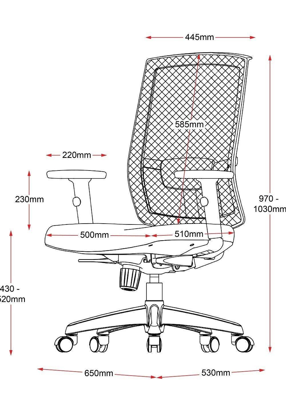 Rapidline Ergonomic Kal Black Promesh Mesh High Back Task Chair office work - Australian Empire Shop