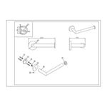 Raymor Boston II Toilet Roll Holder Chrome 159.5x52x91.5mm Rounded Edge - Australian Empire Shop