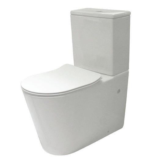 Raymor Edge II Rimless Back-to-Wall Edge Suite w/Slim Seat White 4Sta - Australian Empire Shop