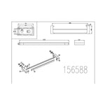 Raymor Edge II Towel Rail Double 635mm Matte Black Square, Brass - Australian Empire Shop