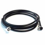 RF coaxial jumper cable LCF 1/2 LM DIN male to right angle DIN male 2-3-8 meters black cable
