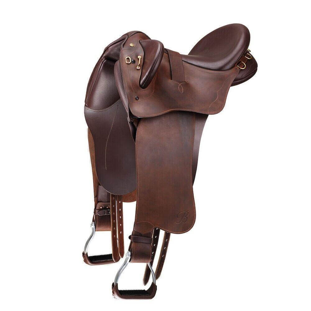 saddle Bates Kimberley Swinging Fender With Heritage Leather + Care Brown LARGE - Australian Empire Shop