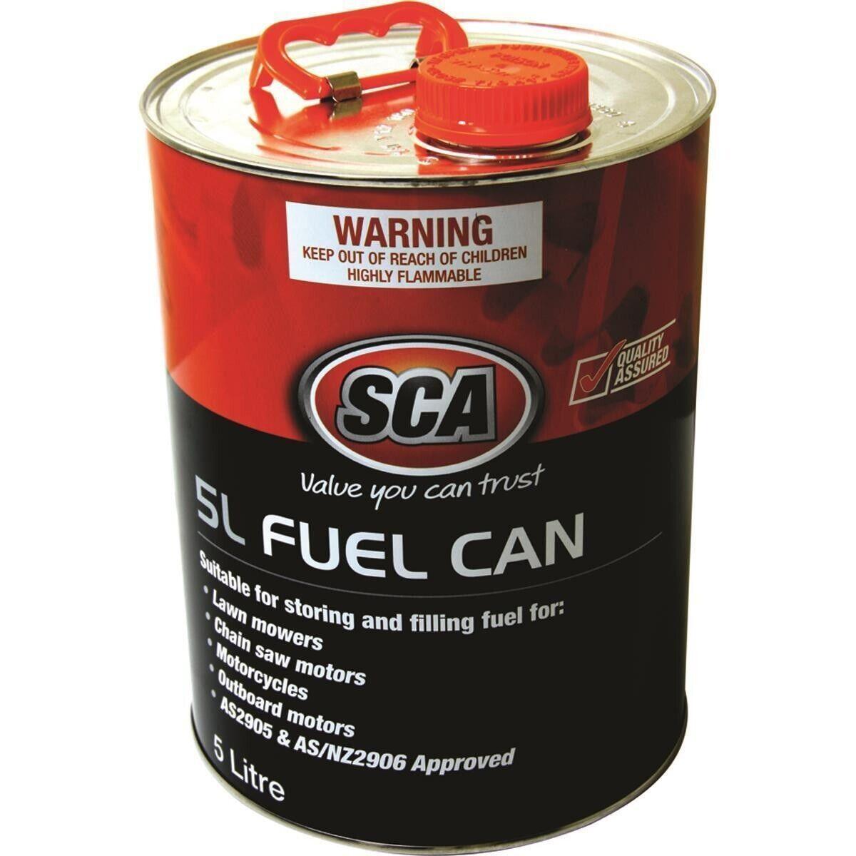 SCA Metal Fuel Can 5 Litre RED - Australian Empire Shop