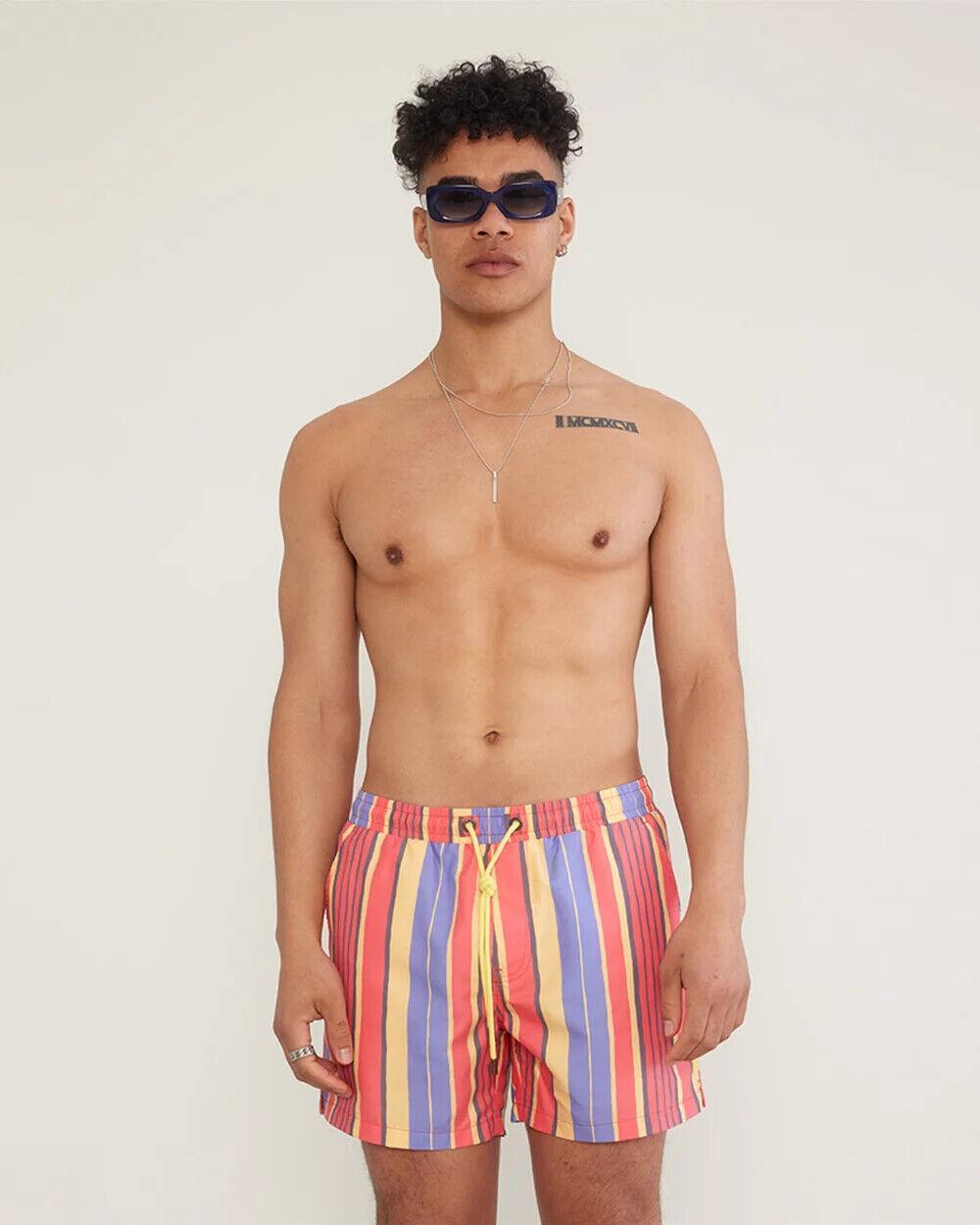 Skwosh Club MEN’S Shorts Calippo Club Stripe Swim Short High Quality - Australian Empire Shop