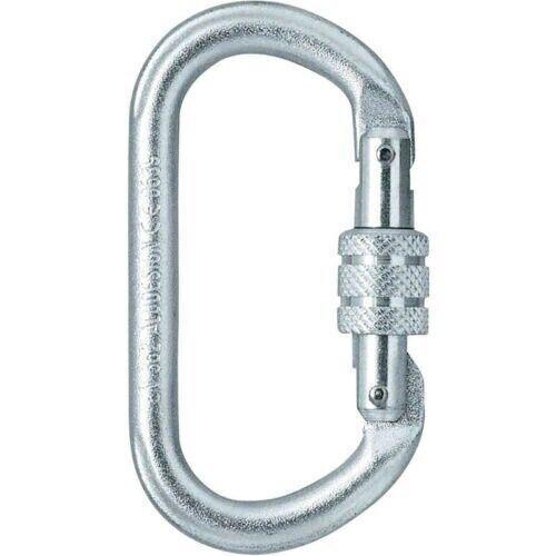 Skylotec Steel Oval Screw Gate Silver Carabiner Karabiner 22kN | Made in Germany - Australian Empire Shop