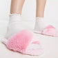 slipper twisted fluffy slippers in pink white , navy Soft hand feel 260mm - Australian Empire Shop