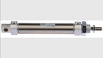 SMC pneumatic piston rod cylinder, 25mm bore, 100mm stroke, stainless steel, double acting