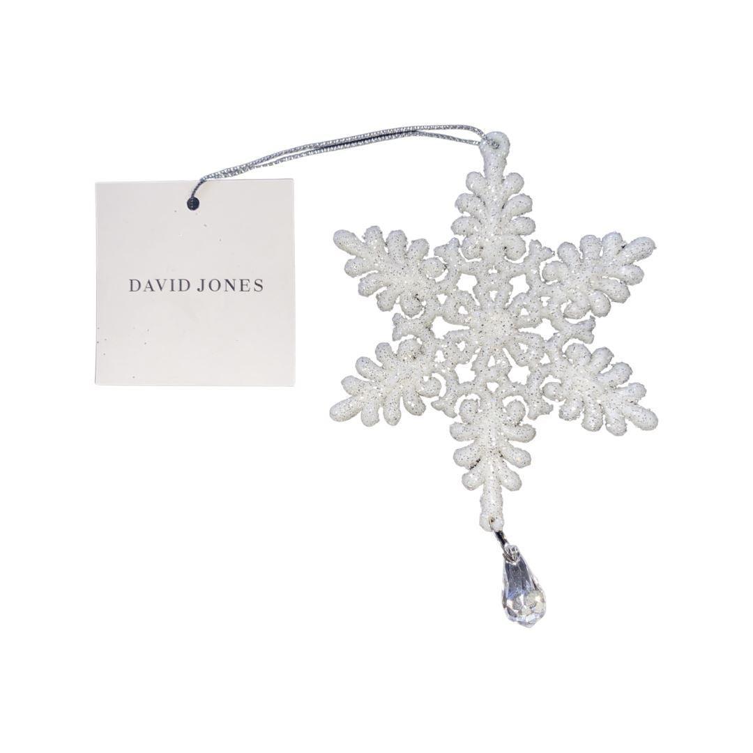 SNOWFLAKES STAR WHITE Ornament Sculpture Christmas tree pendant - Australian Empire Shop