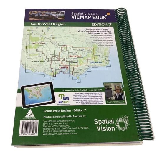 South West Region Vicmap Book - Spatial Vision SV Maps - 7th Edition Oct 2021 - Australian Empire Shop