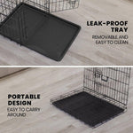 Taily Pet Crate Collapsible Metal Frame Kennel Dog Rabbit Cat Cage Playpen 30" - Australian Empire Shop