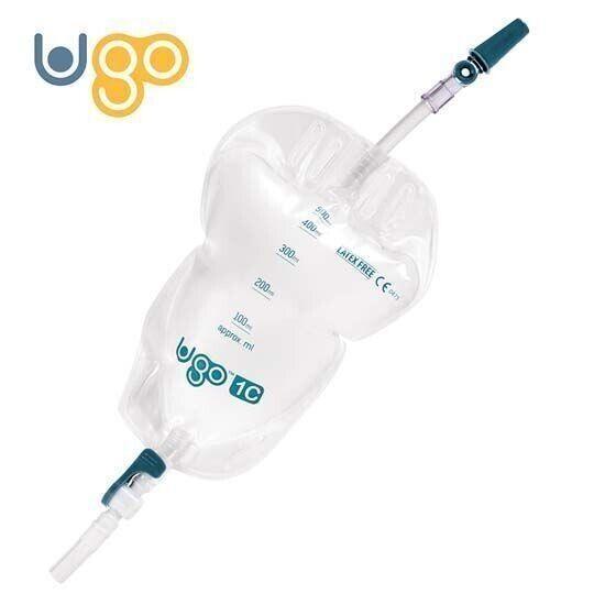 Ugo 1H Hospital Leg Bags 500mL Leaver Tap 5cm Tube 1H/500/ST/L - Australian Empire Shop