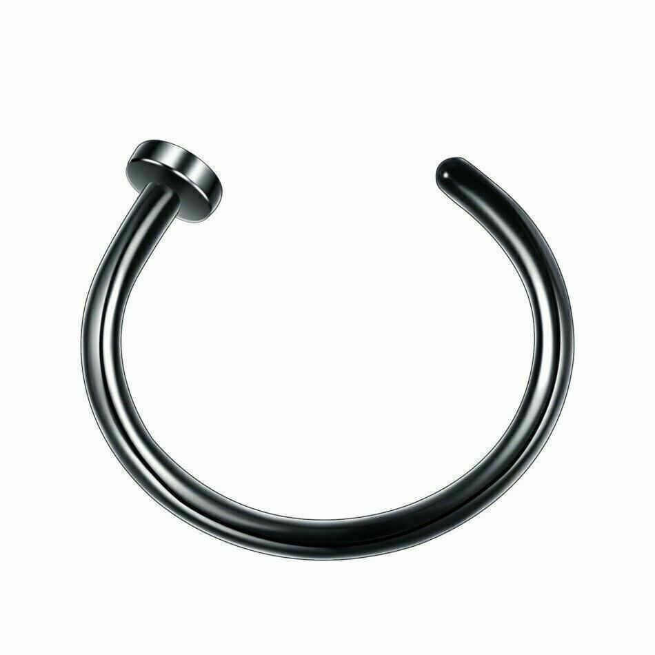 Unisex Small Fake Nose Ring Ear Lip Body Piercing Jewellery Silver Gold Black - Australian Empire Shop