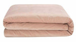 folded king size vintage pink cotton velvet duvet cover set, 1000 thread count