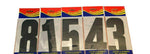 Waterproof self-adhesive black number stickers for boats and buildings in retail packaging