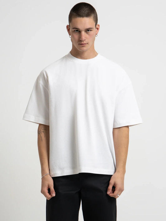 Weekend Cartel Classic T-Shirt in White Short sleeve crew neckline - Australian Empire Shop