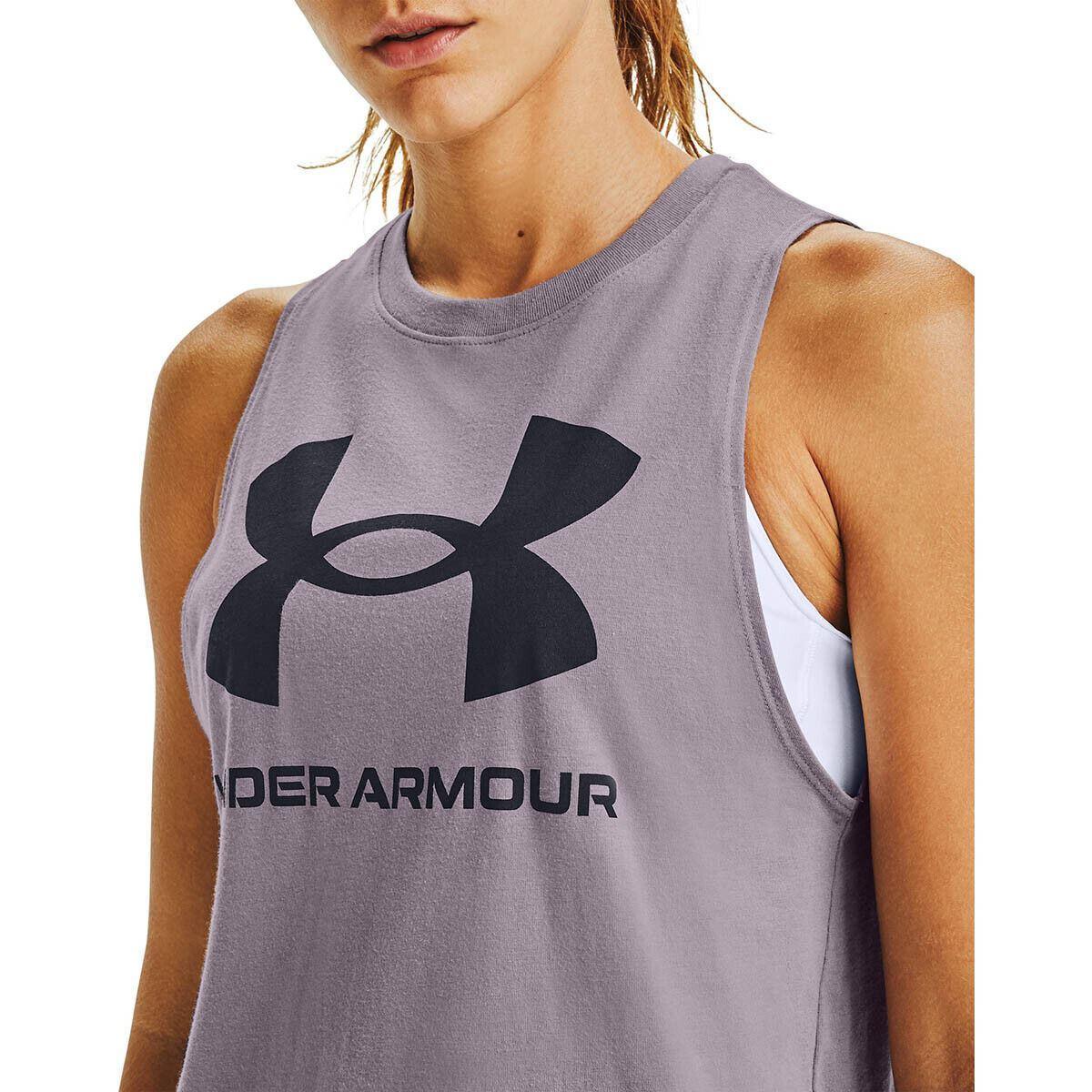 Women UNDER ARMOUR SPORTSTYLE Tank Sleeveless Gradien Workout Loose T-Shirt Tops - Australian Empire Shop