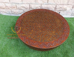 Wood Coffee Table Copper Gold Wooden Beautifully Embossed Work Cocktail handmade - Australian Empire Shop